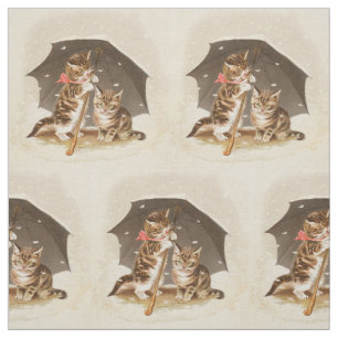 Tissu Chat Kitten chaton antique vintage jolie mignonne