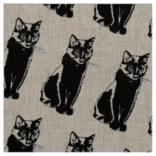 Tissu Chat noir