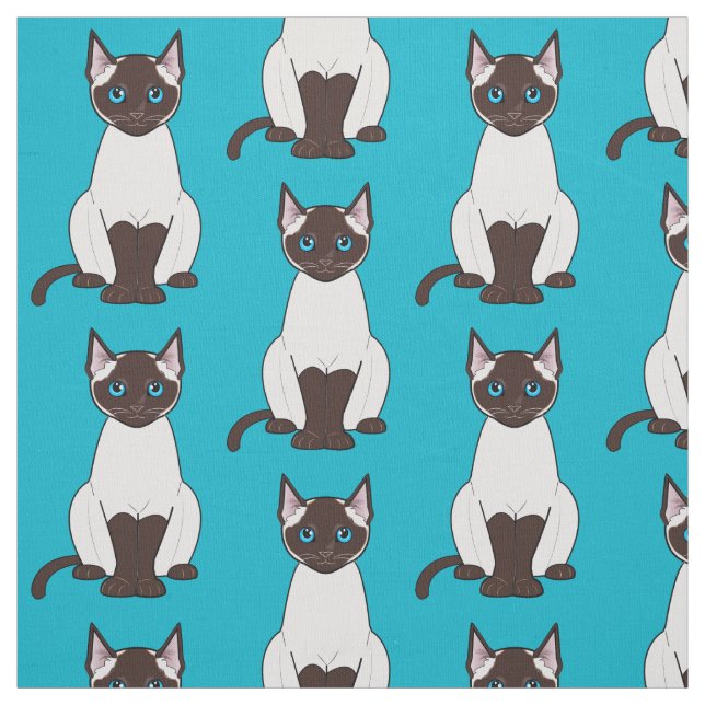 Tissu Chat siamois (Échantillon)