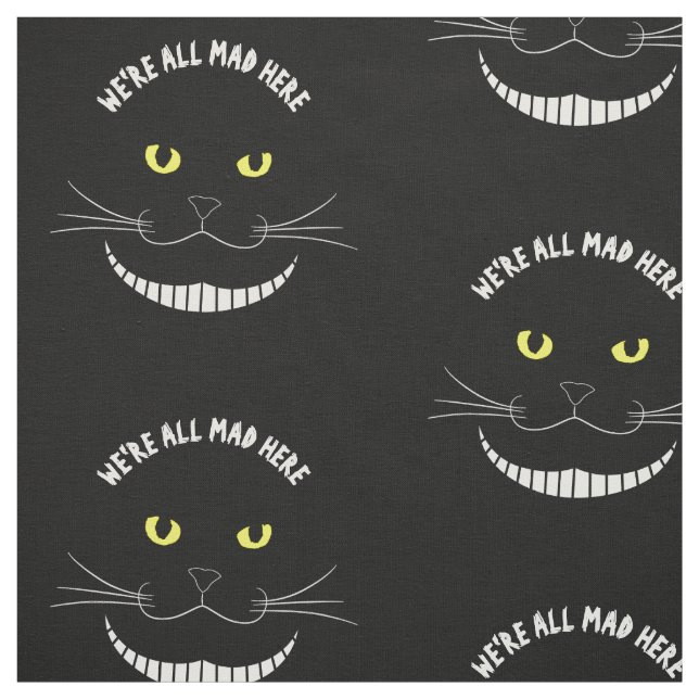Tissu Chat transparent de sourire de Cheshire avec les (Échantillon)