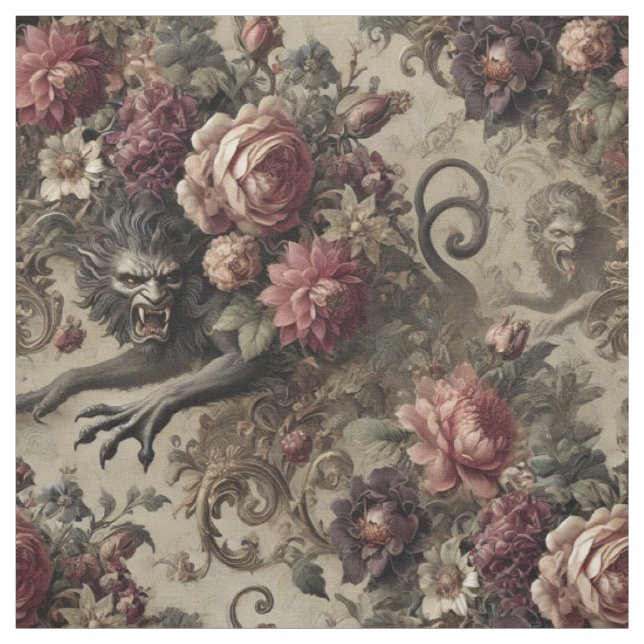 Tissu Château des Loups - Carrelage de déclaration gothi (Échantillon)