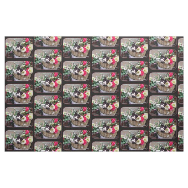 Tissu Chaton dans un panier (Yard)