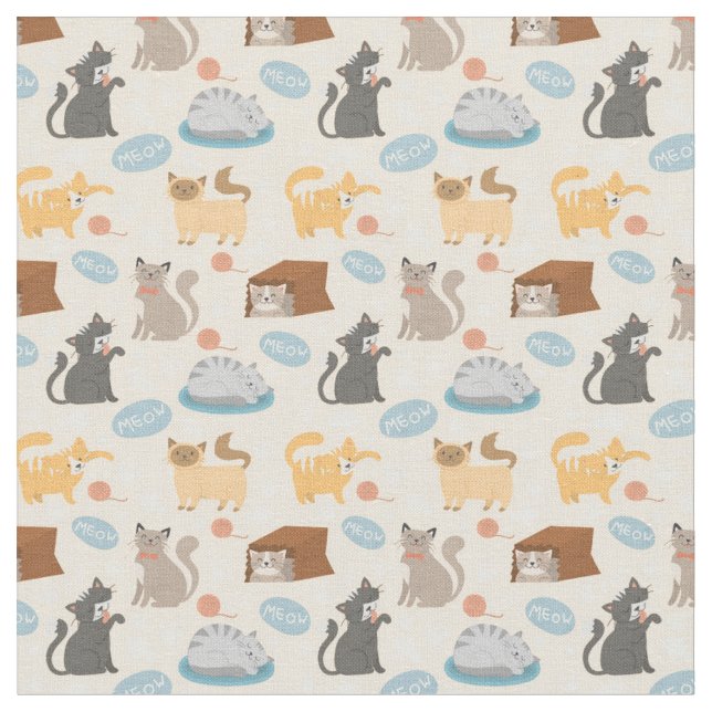 Tissu Chats joueurs (Fermer)