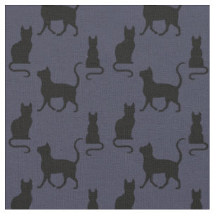 Tissu Chats noirs/silhouette de chat/chaton sur la