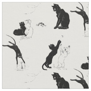 Tissu Chats vintages par Théophile Steinlen
