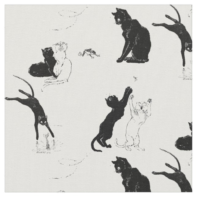 Tissu Chats vintages par Théophile Steinlen (Fermer)
