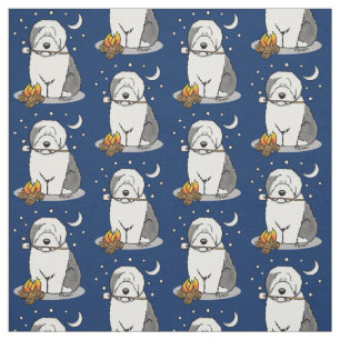 Tissu Chatte chien randonneur Camper Vieux anglais Sheep