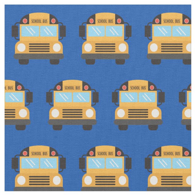Tissu Chauffeur de bus scolaire Royal Blue Motif (Fermer)