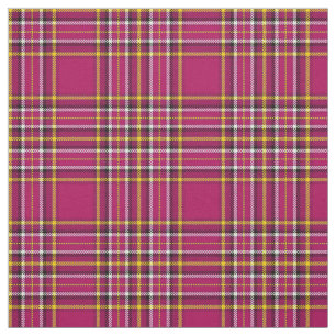 Tissu Chauffez le plaid rose, avec de l'or/rayure