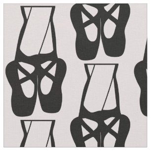 Tissu Chaussons Bleu Noir En Pointe Motif