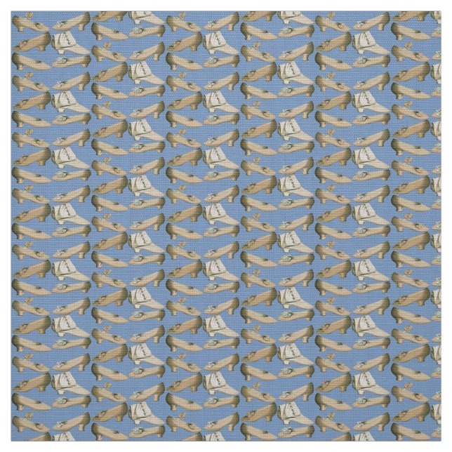 Tissu Chaussures Vintages du XIXe siècle (Échantillon)