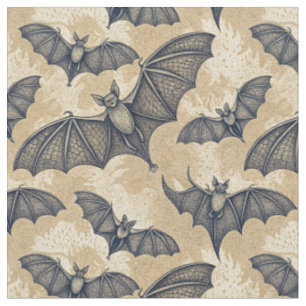 Tissu Chauves-souris Halloween vintage