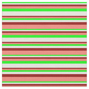 Tissu Chaux, Beige, Rouge foncé & Saumon