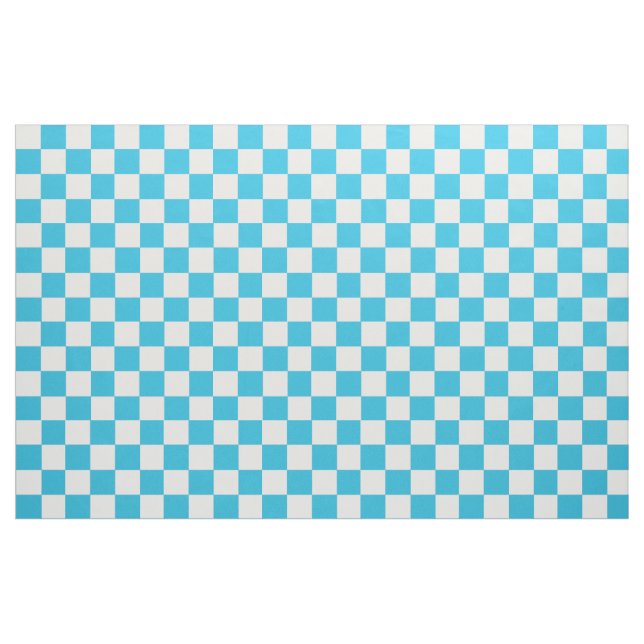 Tissu Checkered bleu et blanc d'Aqua (Fat Quarter)