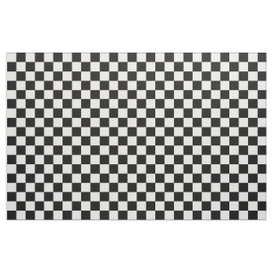Tissu Checkered noir et blanc