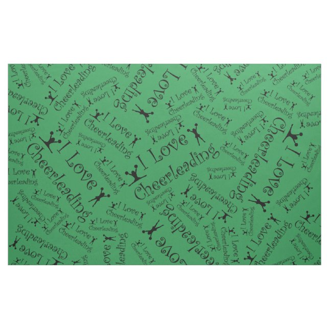 Tissu Cheerleading d'amour du vert I (Yard)