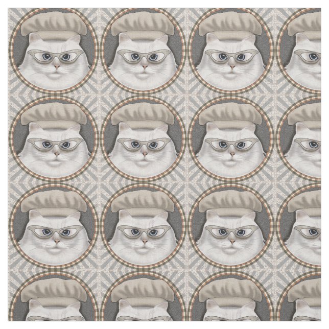 Tissu Chef Chat Perse (Échantillon)