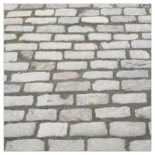 Tissu Chemin de pierre Gris Cobblestone Street Sidewalk