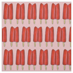 Tissu Cherry Red Twin Pop Popsicles Ice Lolly Lolly