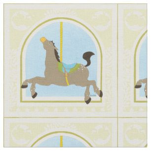 Tissu Cheval avant juin Bruyère Vess de carrousel