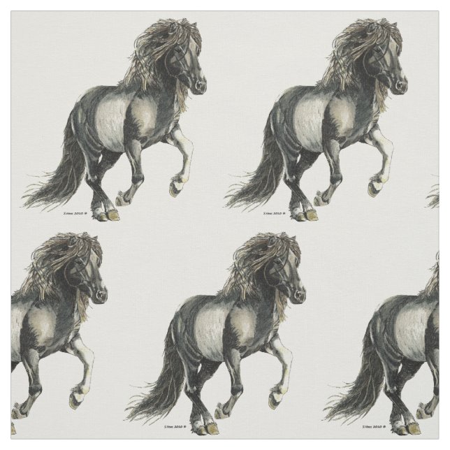 Tissu Cheval   d'islandais de Brana (Échantillon)