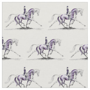 Tissu Cheval Dressage en Trot Piaffe