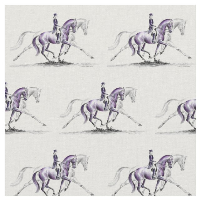 Tissu Cheval Dressage en Trot Piaffe (Fermer)