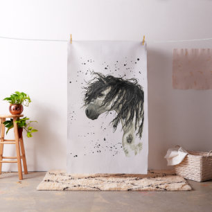Tissu Cheval gris Majestic par Bihrle Fabric
