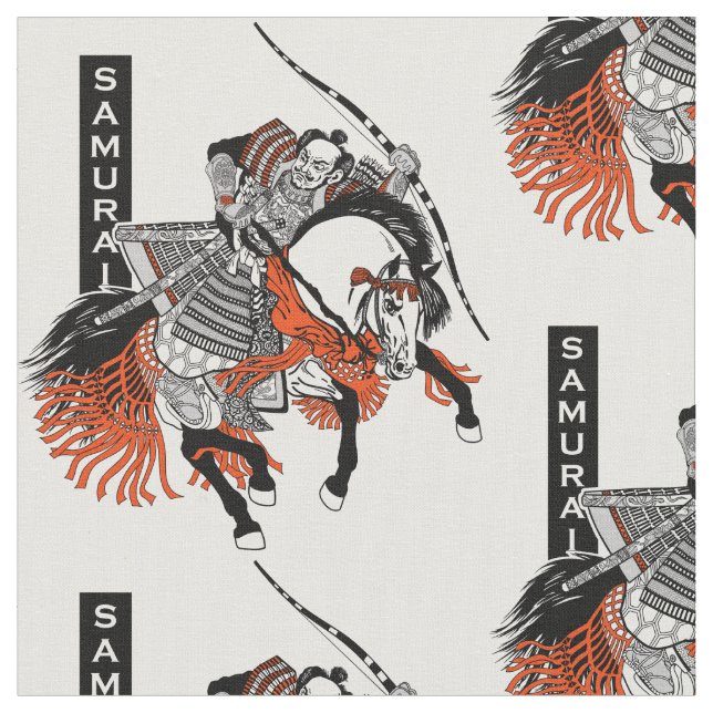 Tissu Cheval japonais de samouraï (Fermer)