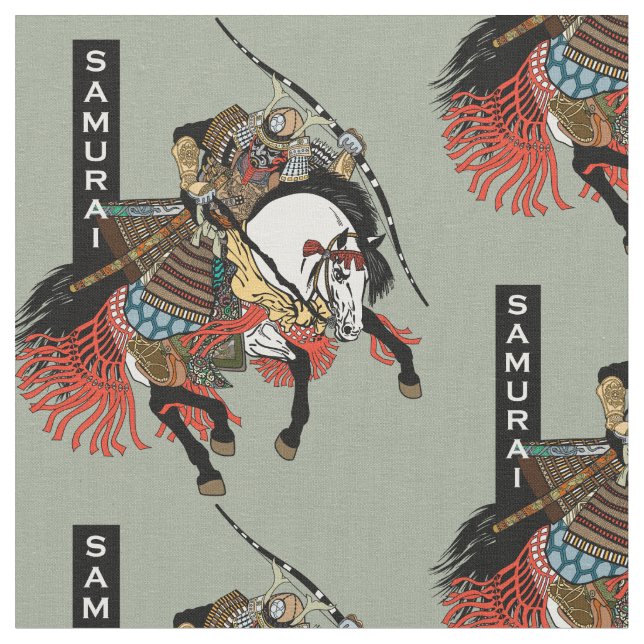 Tissu Cheval japonais de samouraï (Fermer)
