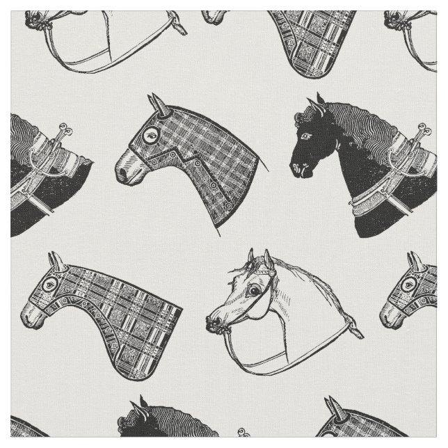 Tissu Cheval-Motif d'antiquité Vintage (Fermer)