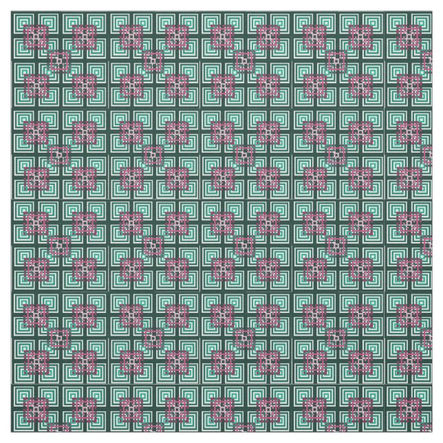 Tissu Chevauchement des Carrés (Échantillon)