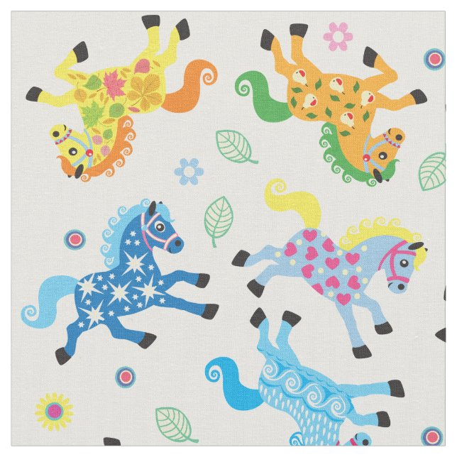 Tissu chevaux décoratifs (Fermer)
