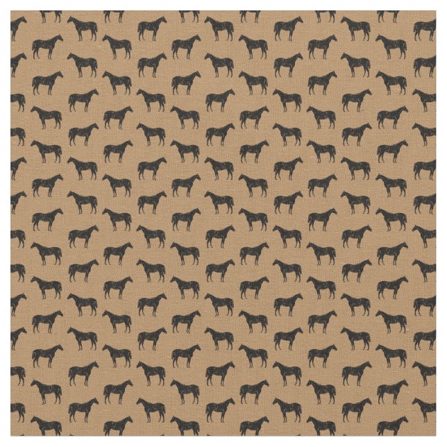 Tissu Chevaux d'époque illustrés COULEUR ARRIÈRE - PLAN  (Fermer)