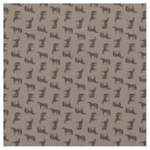 Tissu Chevaux équestres classiques COULEUR BG