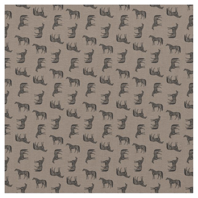 Tissu Chevaux équestres classiques COULEUR BG (Fermer)