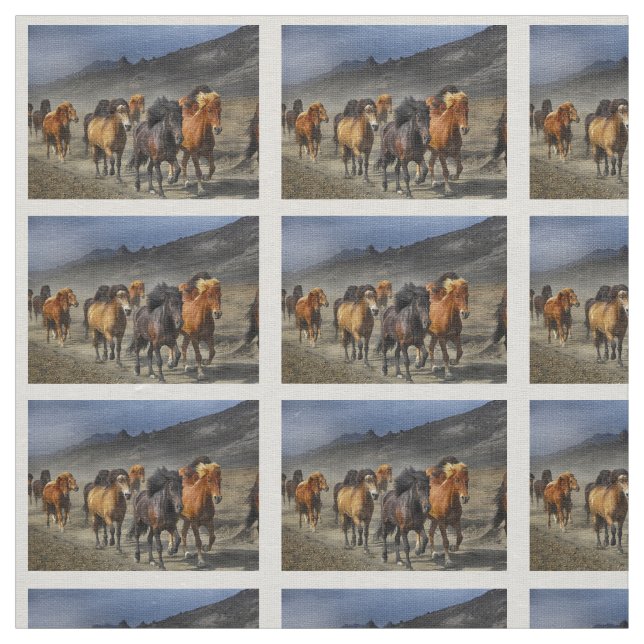 Tissu Chevaux sauvages (Échantillon)