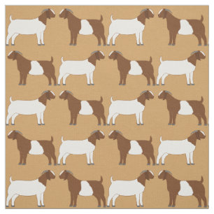 Tissu Chèvre des Boers sur Tan