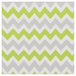 Tissu Chevron moderne gris et vert