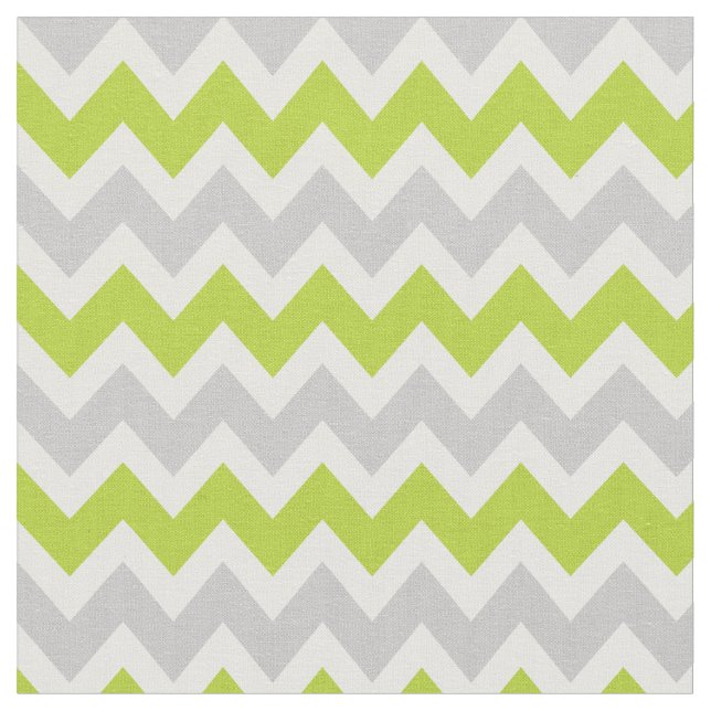 Tissu Chevron moderne gris et vert (Fermer)