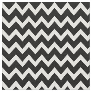 Tissu Chevron moderne noir et blanc