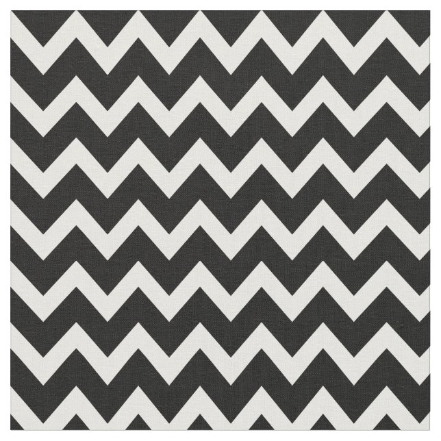 Tissu Chevron moderne noir et blanc (Fermer)