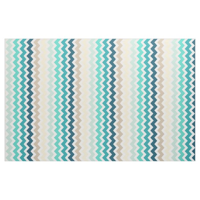 Tissu Chevron moyen barre le jaune bleu (Yard)