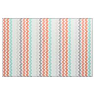 Tissu Chevron moyen barre le pourpre gris de corail bleu