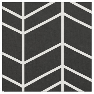 Tissu Chevron noir et blanc