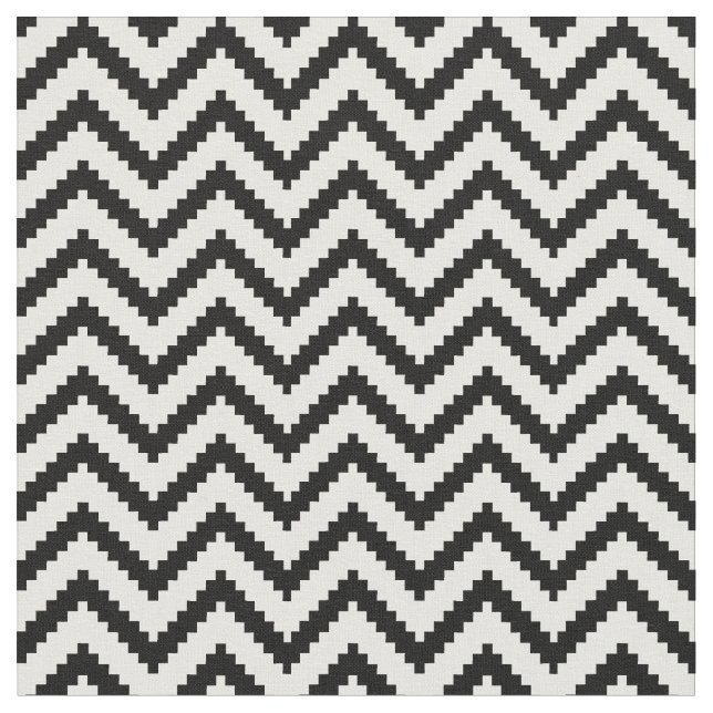 Tissu Chevron noir et blanc (Fermer)