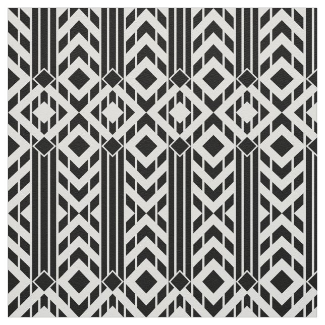 Tissu Chevron noir et blanc de fantaisie barre (Échantillon)
