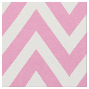 Tissu Chevron rose moderne grande échelle