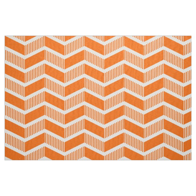 Tissu Chevrons à l'envers - Orange (Fat Quarter)
