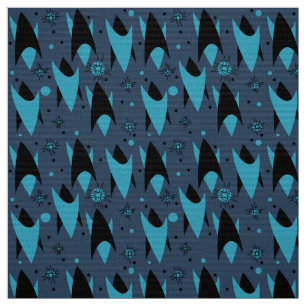 Tissu Chevrons atomiques - bleu